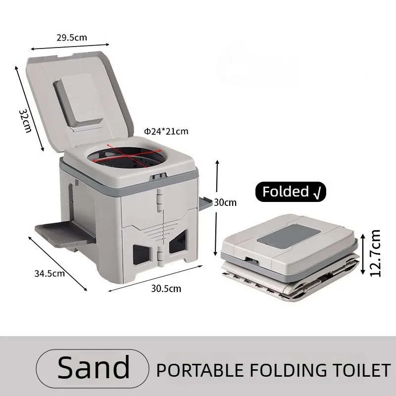 Odor Resistant Folding Toilet with Side Shelf and Waste Bags 7 Odor Resistant Folding Toilet with Side Shelf and Waste Bags - view 7