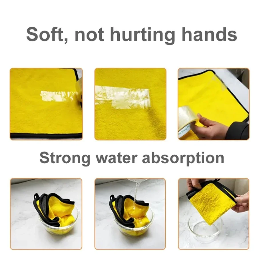 Double Layer Microfiber Towel Thick Car Drying Cloth Multi Pack 3 Double Layer Microfiber Towel Thick Car Drying Cloth Multi Pack - view 3
