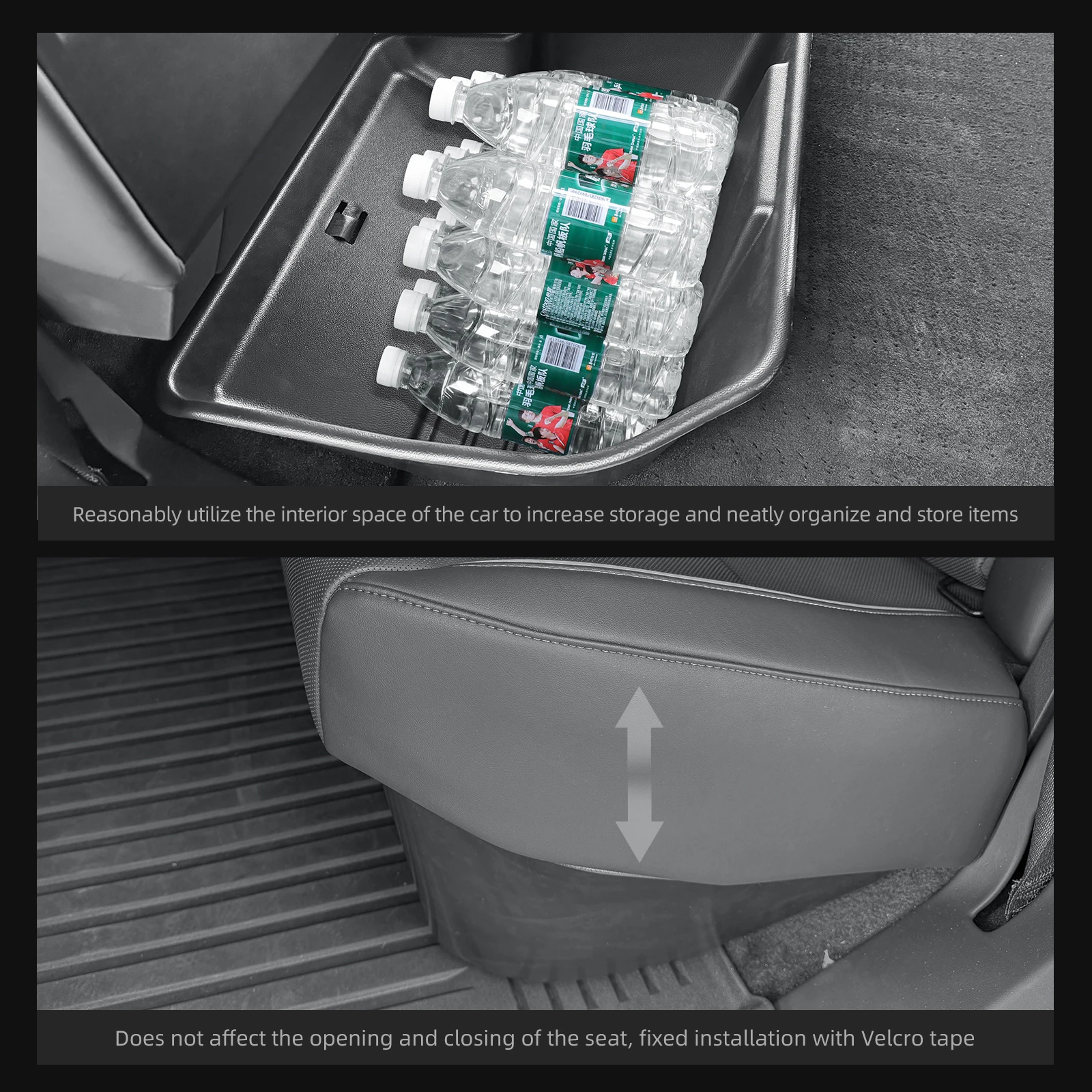 Cybertruck Under Seat Storage Box, Rear Seat ABS Organizer 4 Cybertruck Under Seat Storage Box, Rear Seat ABS Organizer - view 4