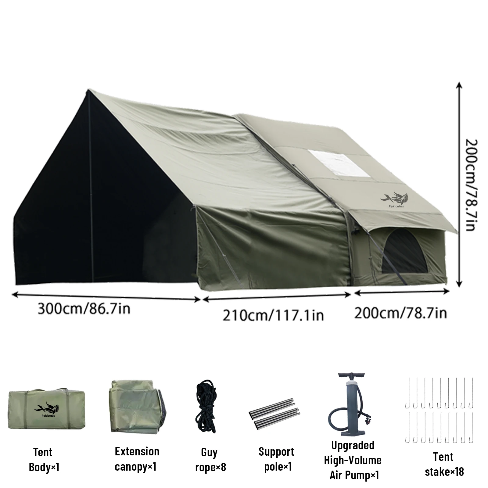 Inflatable Camping Tent with Skylight and Air Pump for 4-6 People 10 Inflatable Camping Tent with Skylight and Air Pump for 4-6 People - view 10
