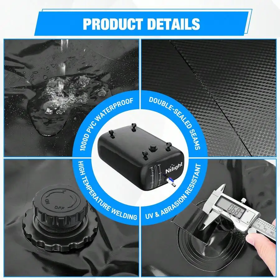 Collapsible Water Bladder Tank 240L Potable RV Storage Nilight 4 Collapsible Water Bladder Tank 240L Potable RV Storage Nilight - view 4