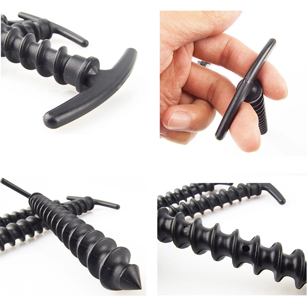 Plastic Screw Tent Pegs Ground Anchor Stakes for Canopy Tents 5 Plastic Screw Tent Pegs Ground Anchor Stakes for Canopy Tents - view 5
