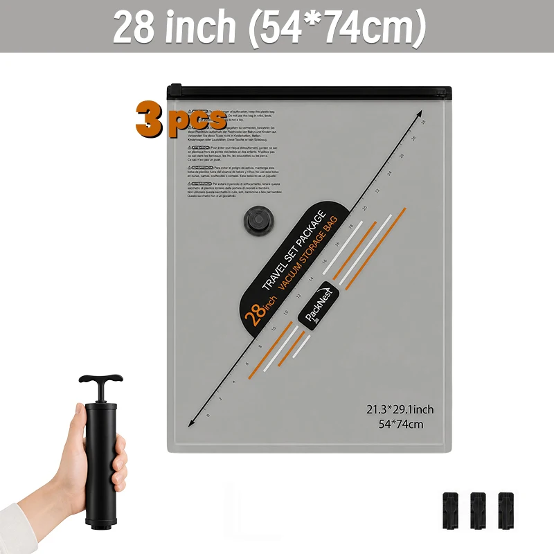 Hand Pump Vacuum Bags Set with Triple Seal Anti Backflow Valve 8 Hand Pump Vacuum Bags Set with Triple Seal Anti Backflow Valve - view 8