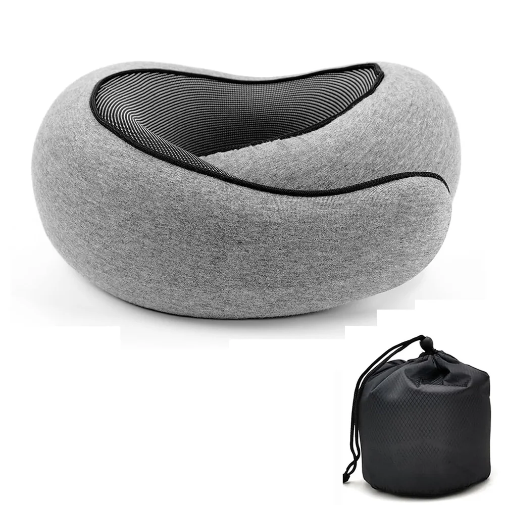 Memory Foam Neck Pillow U-Shaped with Soft Cotton Cover 10 Memory Foam Neck Pillow U-Shaped with Soft Cotton Cover - view 10