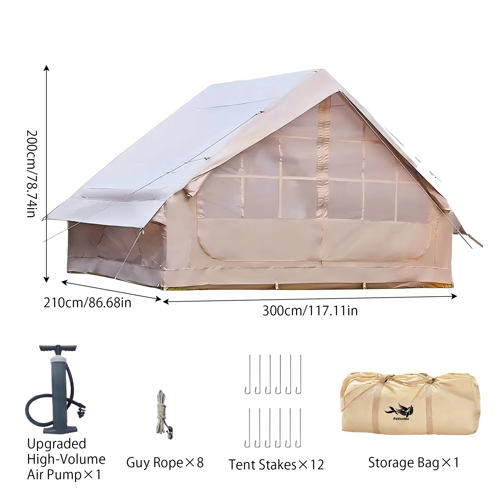 Inflatable Camping Tent with Skylight and Air Pump for 4-6 People 14 Inflatable Camping Tent with Skylight and Air Pump for 4-6 People - view 14
