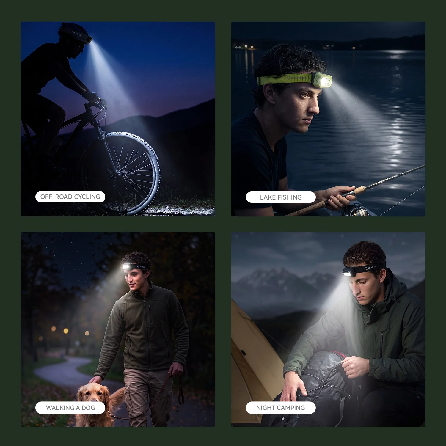 Night Fishing Headlamp 45g with Wave Sensor, 900mAh - Qunature 6 Night Fishing Headlamp 45g with Wave Sensor, 900mAh - Qunature - view 6