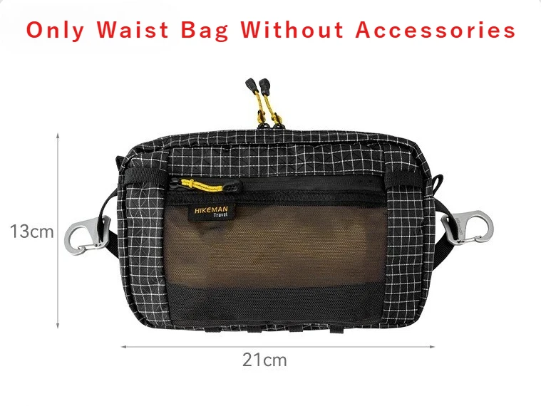 Ultralight Hiking Waist Pack 1L Waterproof Nylon Multi Pocket 7 Ultralight Hiking Waist Pack 1L Waterproof Nylon Multi Pocket - view 7