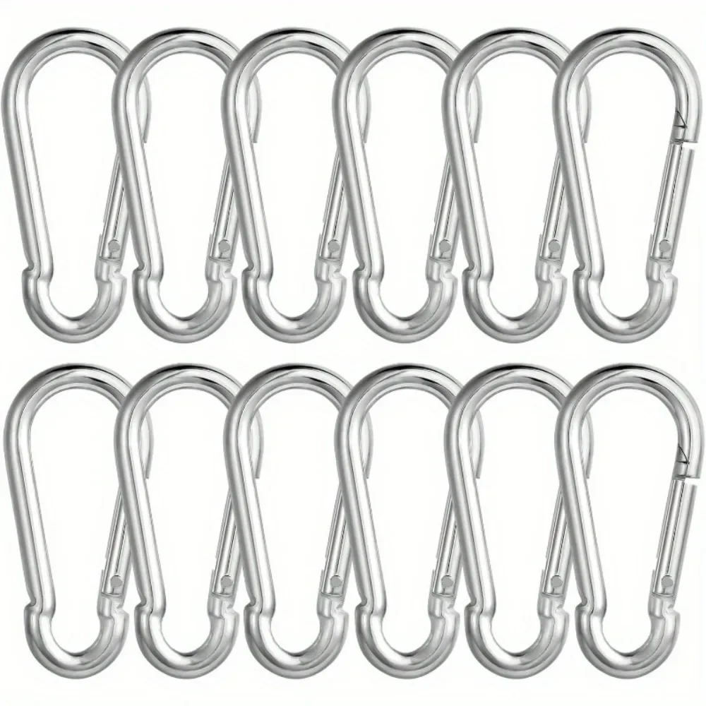 Stainless Steel Carabiner Set 12 Pack 6x60mm with 180kg Rating 4 Stainless Steel Carabiner Set 12 Pack 6x60mm with 180kg Rating - view 4
