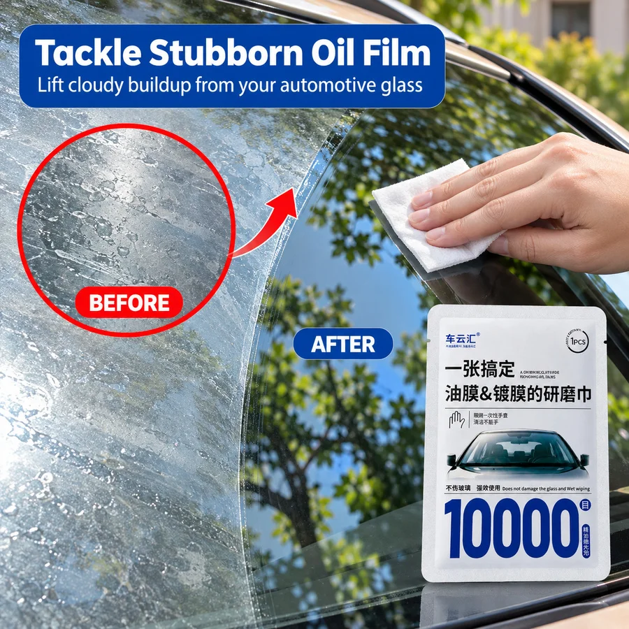 Hydrophobic Glass Cleaning Wipes for Rain Repellent Windshields 3 Hydrophobic Glass Cleaning Wipes for Rain Repellent Windshields - view 3