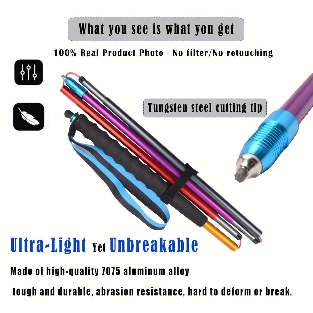 7075 Aluminum Trekking Poles Folding Quick Lock 120cm 2 7075 Aluminum Trekking Poles Folding Quick Lock 120cm - view 2