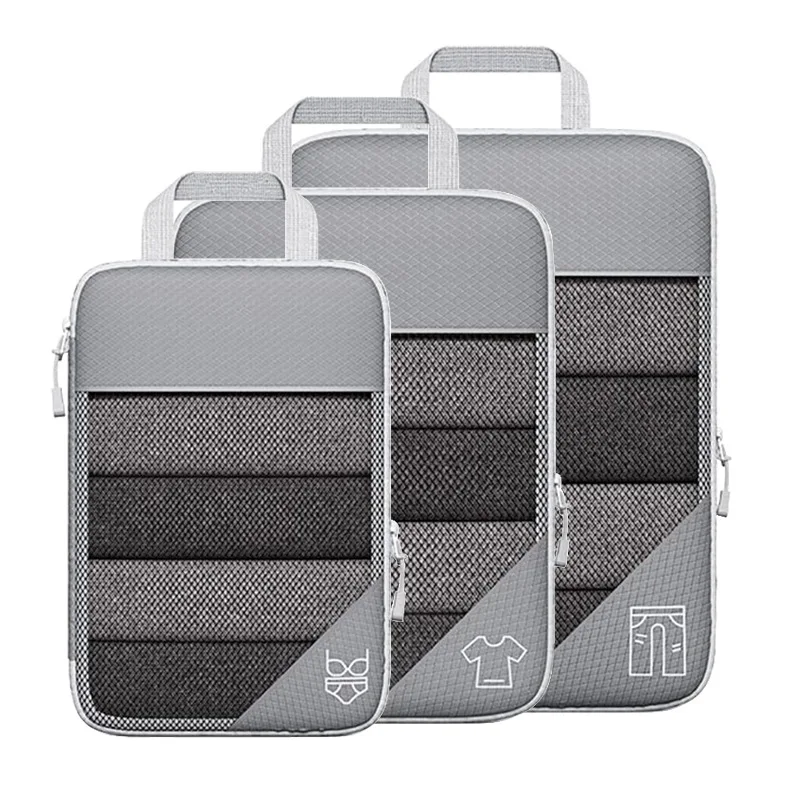 Honeycomb Fabric Packing Cubes, 3 or 6 Piece Set with Shoe Bag 13 Honeycomb Fabric Packing Cubes, 3 or 6 Piece Set with Shoe Bag - view 13