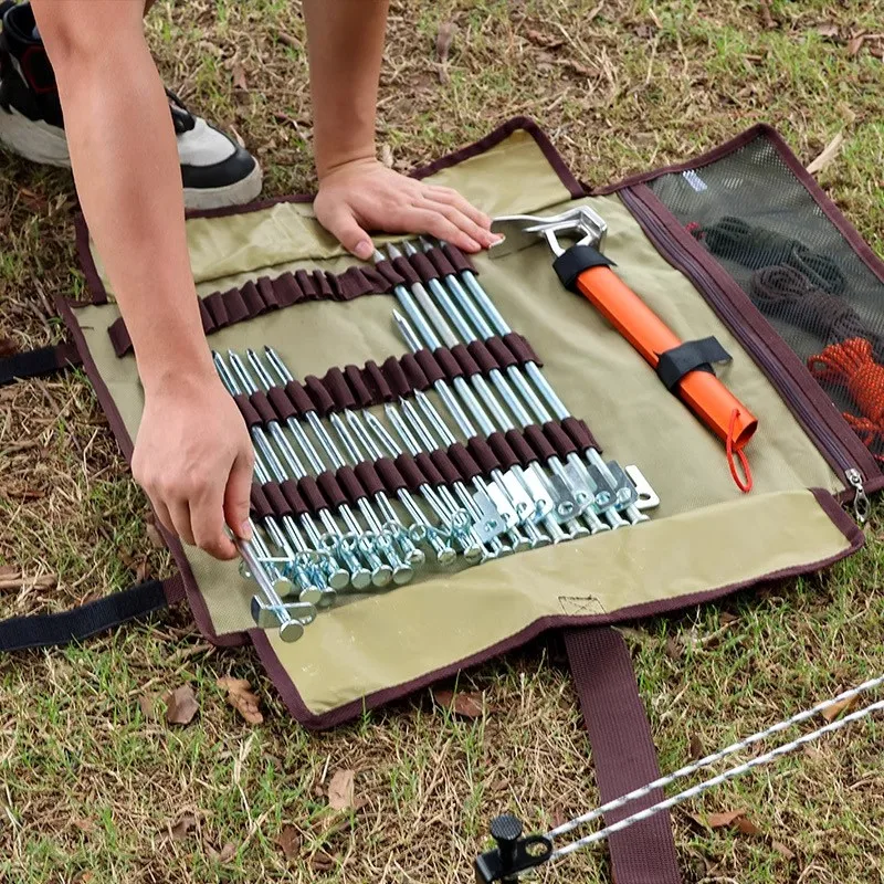 Tent Stake Roll Bag Heavy Duty PVC Peg and Hammer Organizer 2 Tent Stake Roll Bag Heavy Duty PVC Peg and Hammer Organizer - view 2