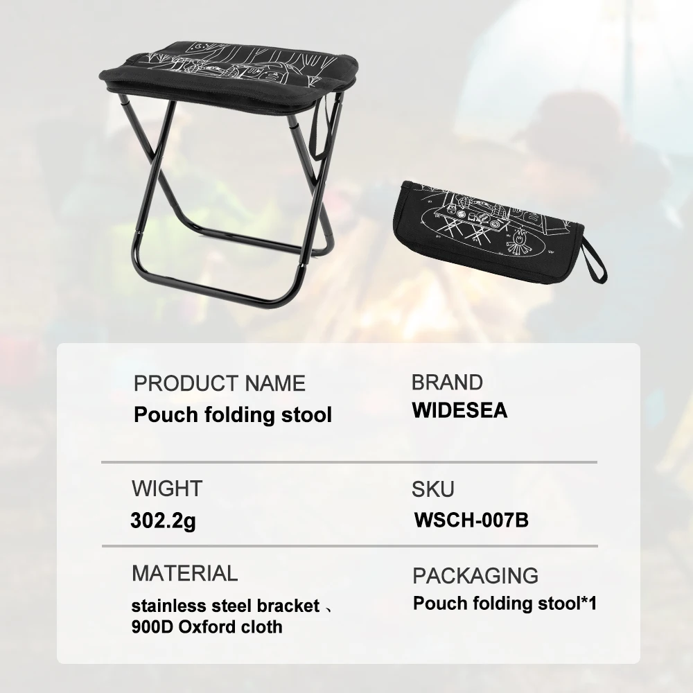 Lightweight Camping Stool, Portable Folding 900D Oxford Cloth 3 Lightweight Camping Stool, Portable Folding 900D Oxford Cloth - view 3