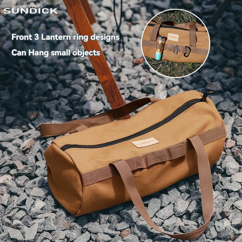 Zippered Tent Stake Pouch with Handle, Canvas Peg Bag 2 Zippered Tent Stake Pouch with Handle, Canvas Peg Bag - view 2