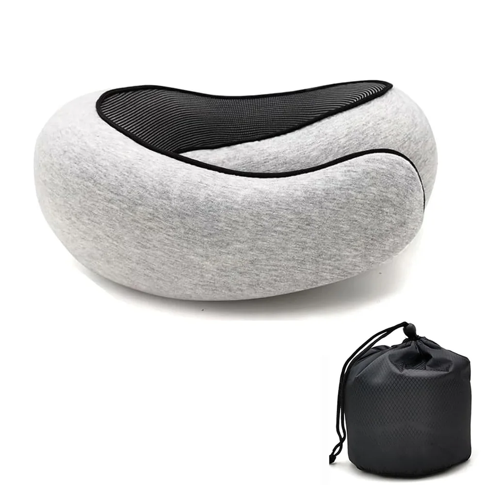 Memory Foam Neck Pillow U-Shaped with Soft Cotton Cover 7 Memory Foam Neck Pillow U-Shaped with Soft Cotton Cover - view 7