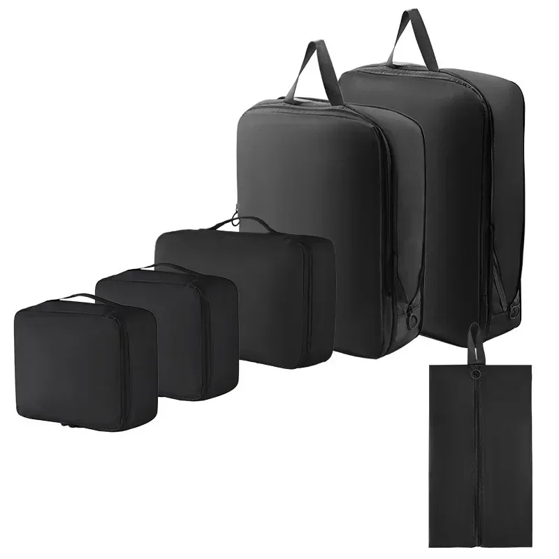 6 Piece Packing Cubes Set with Handbag, Compressible Polyester 8 6 Piece Packing Cubes Set with Handbag, Compressible Polyester - view 8