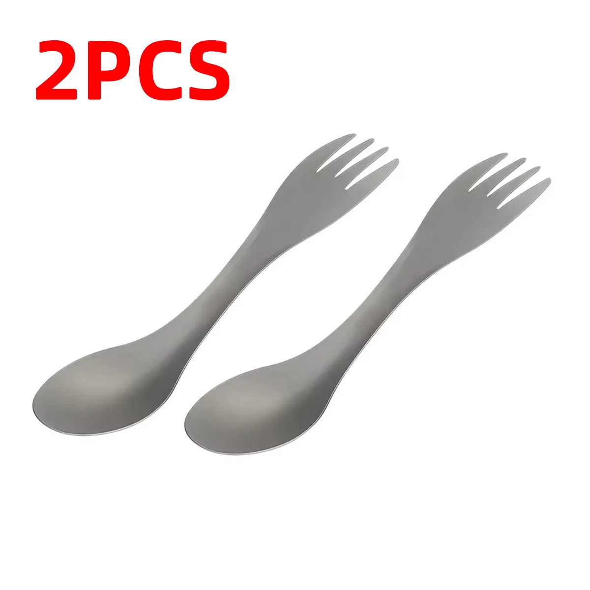 Titanium Camping Spork, 2 in 1 Spoon and Fork, PINMOAP 7 Titanium Camping Spork, 2 in 1 Spoon and Fork, PINMOAP - view 7