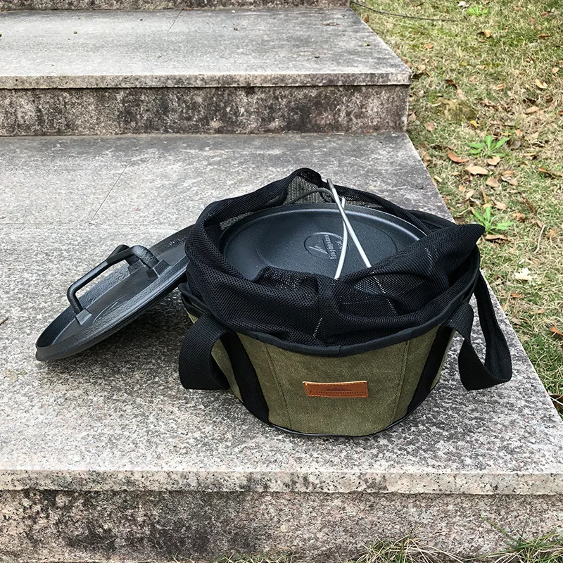 Dutch Oven Storage Bag Thick Canvas Tote 33cm Campingmoon 3 Dutch Oven Storage Bag Thick Canvas Tote 33cm Campingmoon - view 3