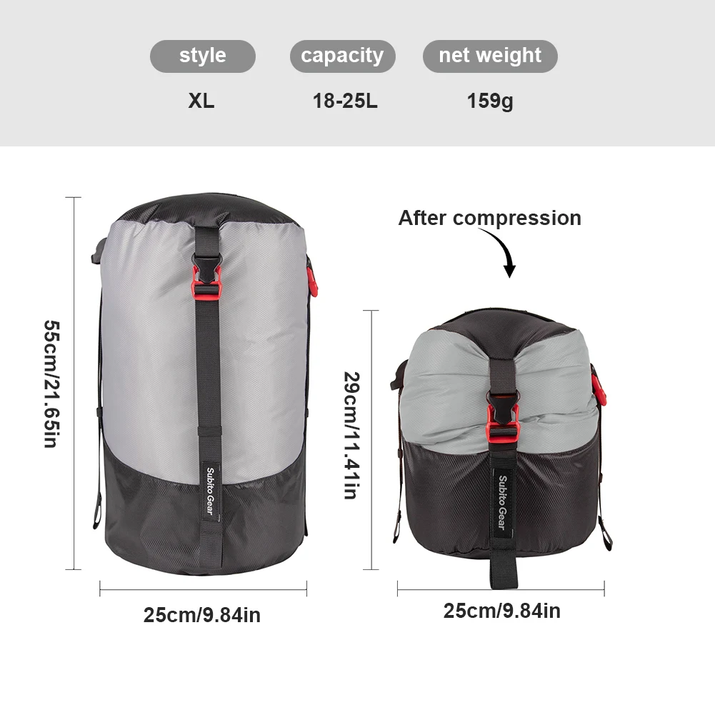 Sleeping Bag Compression Sack, Ultralight Stuff Bag 1 to 25 L 6 Sleeping Bag Compression Sack, Ultralight Stuff Bag 1 to 25 L - view 6