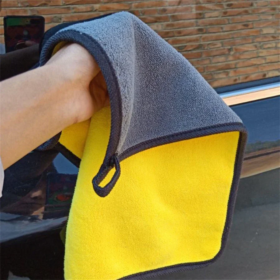 Double Layer Microfiber Towel Thick Car Drying Cloth Multi Pack 2 Double Layer Microfiber Towel Thick Car Drying Cloth Multi Pack - view 2