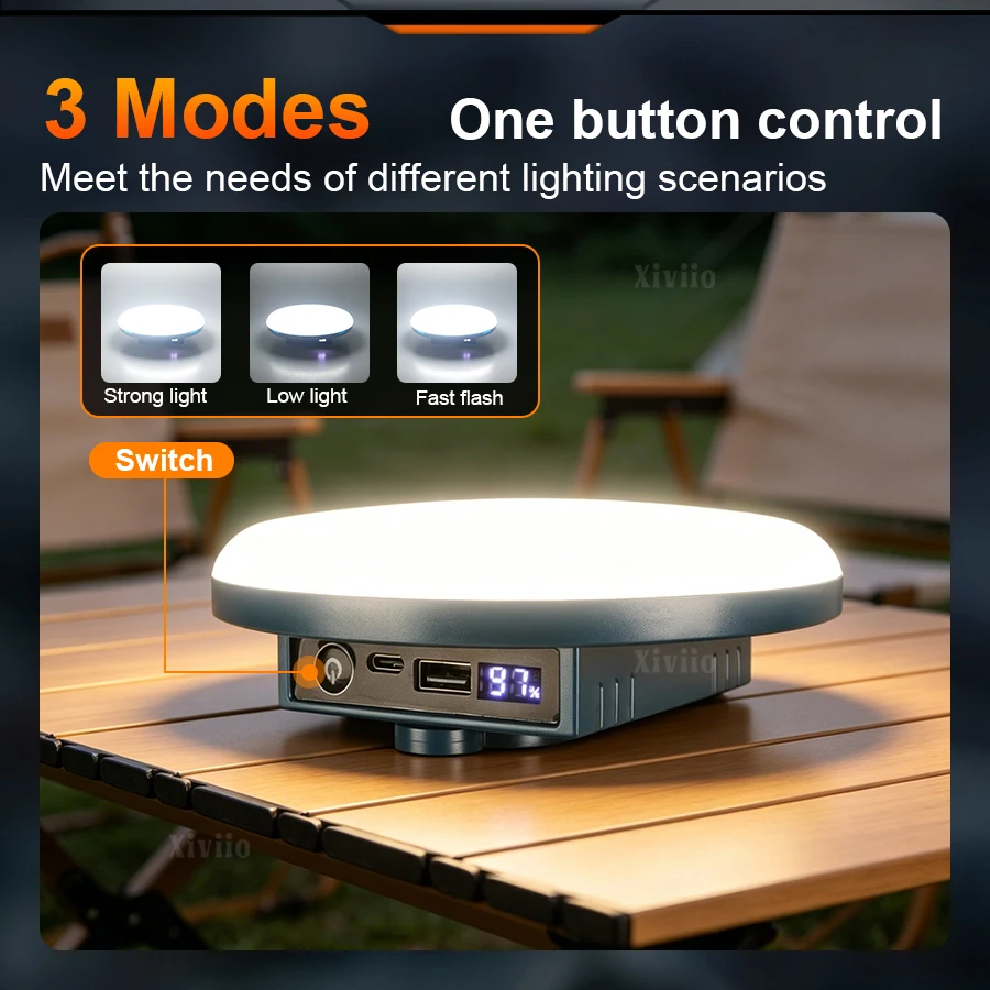 Magnetic Camping Work Light with Power Bank and Digital Display 3 Magnetic Camping Work Light with Power Bank and Digital Display - view 3