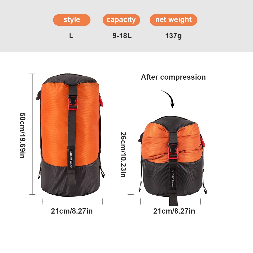 Sleeping Bag Compression Sack, Ultralight Stuff Bag 1 to 25 L 7 Sleeping Bag Compression Sack, Ultralight Stuff Bag 1 to 25 L - view 7