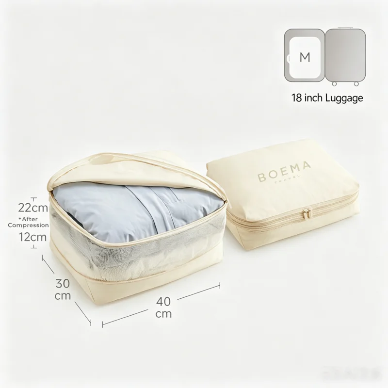 Multi Compartment Packing Cube, 5 in 1 with Mesh Window 8 Multi Compartment Packing Cube, 5 in 1 with Mesh Window - view 8